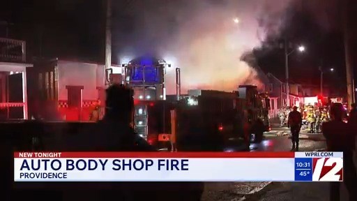 Fire breaks out inside Providence auto repair shop