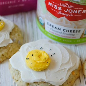 Calling all breakfast lovers—it's now officially acceptable to have breakfast for dessert! @borderlandsbakery made the cutest sunny side up egg cookies with our Organic Confetti Pop cookie mix and Organic Cream Cheese Frosting. Now this is what we call a breakfast for champions. #betterwithmissjones | Miss Jones Baking Co. | Facebook