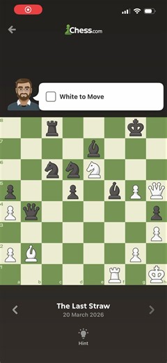 Solving daily puzzle 20-03-26 #chess