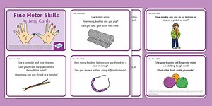 Fine Motor Skills Activity Cards