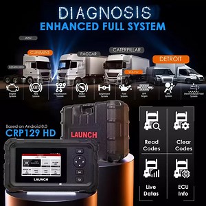 [Hot Item] Launch Crp129 HD 24V Heavy Truck Diagnostics OBD2 Scanner Tool
