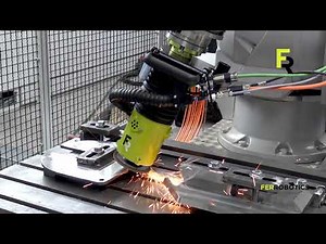 Automated deburring of complex shaped work pieces with AAK from FerRobotics