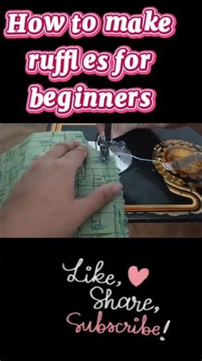 Sewing tip#06 | Easy way to sew ruffles #ruffles #shorts #shortsfeed