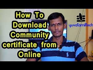 How to Download Community certificate from Online? | YuvaTamilTech