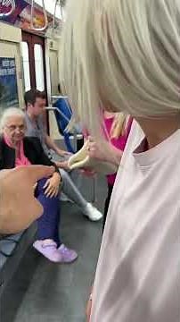 Woman signals for help on crowded subway 😱😱