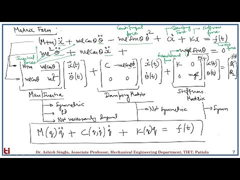 S19 - Robot Dynamics: Euler Lagrange Formulation II - Cart-Pole System