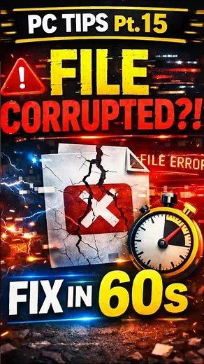 How to Fix Any Corrupted File on PC (Windows 11 & 10) | 2026 #eztech #techtips #shorts #windows11