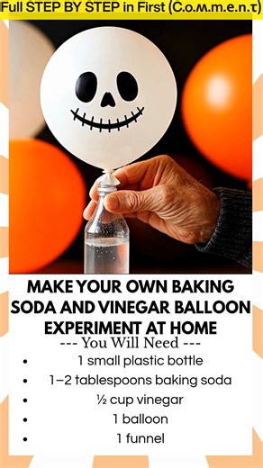 8.6K views · 17 reactions | Make Your Own Baking Soda and Vinegar Balloon Experiment at Home Looking for a hands-on science project that’s full of fizz and fun? This Baking Soda and Vinegar Balloon Experiment is exciting, educational, and super easy to set up. With just a few simple ingredients, you can create a bubbly chemical reaction that inflates a balloon—perfect for kids, classrooms, or family science time. | Kira Recipes | Facebook