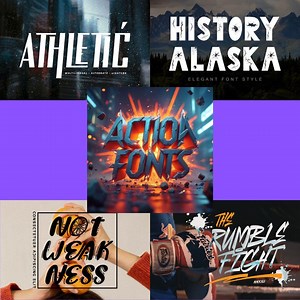 Action Fonts Bundle, Grunge Graffiti Horror Font (digital Download) - Etsy UK