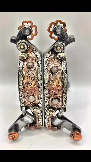 6.1K views · 77 reactions | Custom spurs with hand crafted details! ❤️ #TheRowdyRose #Cowgirl #Spurs #espuelas #customdesign #westernlifestyle #art #artist | The Rowdy Rose, Inc. | Facebook