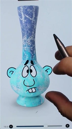 It Comes to Life! 💙✨ I Turned a Blue Vase into an Animated Character 💙✨Wait Until It Starts Moving 😲