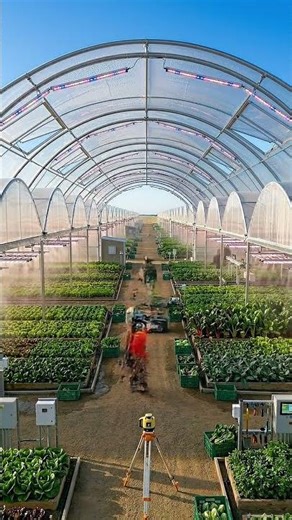 Smart Greenhouse Vegetables Farming #farming #education #shorts