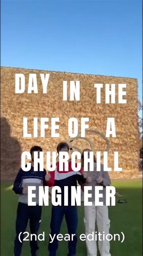 Churchill College, Cambridge | Follow second year engineering students Ethan, Om, and Tilly through a typical day @churchillcol! From 9am labs balancing beams using... | Instagram