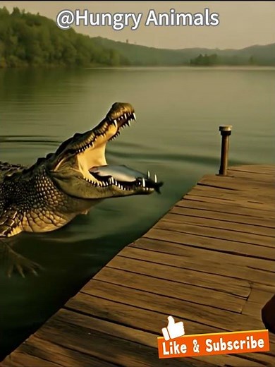 Did The Crocodile Really Eat That Fish? 🐊🐟 #animals #eating #crocodile