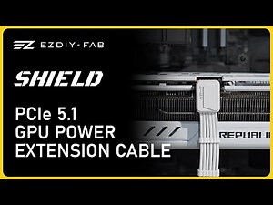EZDIY-FAB Shield PCIe 5.1 GPU Power Extension Cable (90°) - Power Up Your Build!