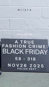 11K views | Black Friday: New Lines Added. A True Fashion Crime. Shop Up To 40% Off. | Miista | Facebook