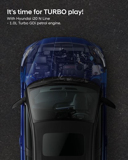 Power meets precision! ​ The Hyundai i20 N Line is packed with a 1.0L Turbo GDi petrol engine, delivering an adrenaline-pumping performance every time you hit the road.​ #Hyundai #Hyundailndia #ItsTimeToPlay #i20NLine #ILoveHyundai | Hyundai India
