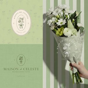 Flower Logo Design for Boutique | Coquette Logo Kit | Editable Logo Design for Small Business | Pre Made Logo Canva | Wedding Planner Logo - Etsy