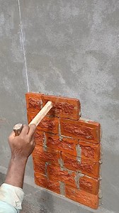 938K views · 7.9K reactions | Brick Wall Art#brickwallart #diy #HomeImprovement #redbrick #beforeandafter #handmade #cementart #plastering | Dream home maker SKM | Facebook