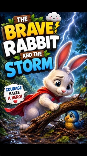 The Brave Rabbit and the Storm #trending #viral #explore #ai #explanation #algorithms