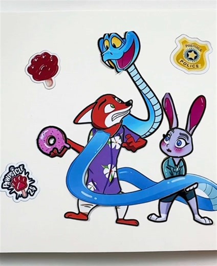 Zootopia 2 waiting Judy 🐰🦊 Nick | Disney | Sticker Book ASMR SUS MOD | PAPER DIY #zootopia2 #stickerpaper #diy #sticker #stickerbook