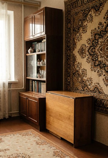 How the Book-Table Brought Everyone Together in the USSR. Folded by the wall on ordinary days. Opened wide when the holiday began. #USSR #sovietunion #historytime #storytime