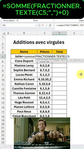 TU CONNAIS CA ? #excel #astucesdigitales #exceltips #virgule #addition #astuce #microsoftexcel