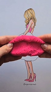 119K views · 1.3K reactions | Fashion Design made using Kinetic Sand & Tissue Paper ❤️ Would you wear this dress? #Art #artwork #artist #draw #drawing #paint #painting #skech #illustration #satisfying #oddlysatisfying #fashion #design #style #craft | Eyeinspired | Facebook