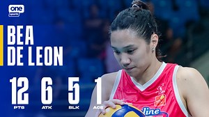 175K views · 4.7K reactions | BEA DE LE-BLOCK  Bea De Leon displayed a cool performance with 12 points—six attacks, five blocks, and an ace—to boost the Creamline Cool Smashers into a quarterfinals berth after sweeping the Nxled Chameleons in the 2024-25 PVL All-Filipino Conference qualifying round! #PVL2025 #TheHeartofVolleyball #OneSports | One Sports | Facebook