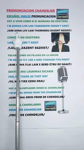 🦜 “Canta ‘Chandelier’: Guía de Pronunciación y Letra 🎤” #CantaEnInglés #ChandelierEspañol #PronunciaciónClara #pronunciacion #aprendoinglescantando | Aprendo Ingles Cantando