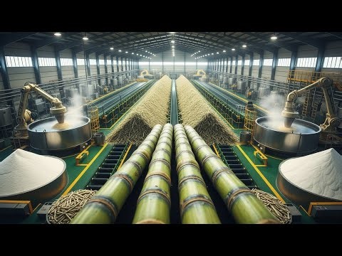 Inside the Cane Sugar Factory – How Sugar Is Made Step-by-Step (Full Process)
