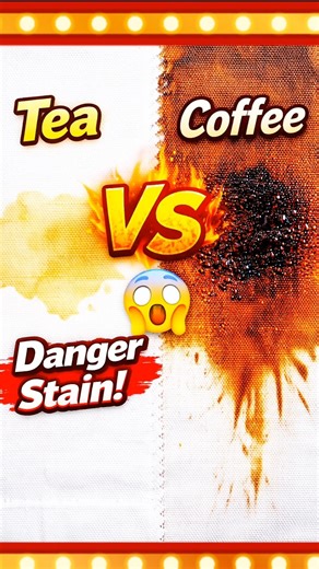 “Tea vs Coffee Stain Test 😳#shorts #viral #shortvideo.