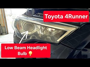 💡 How to change a headlight bulb on Toyota 4Runner ( low beam 5th Gen 2010 to 2024 )