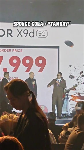 Sponge Cola opens their set at the HONOR X9d 5G launch with "Tambay". Boys Night Out's DJs, Slick Rick, Tony Toni, and Sam YG, hosted the program. | Manila Connoisseur
