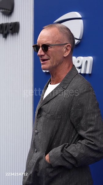 Sting walks the red carpet during the US Open Tennis Championship at...