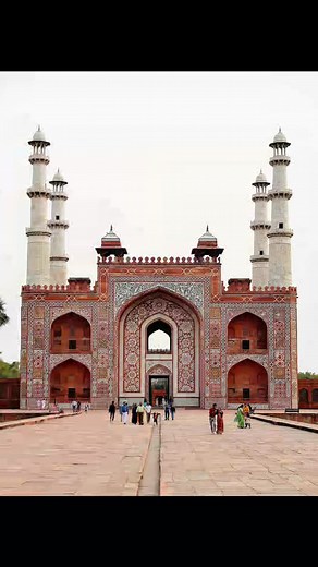 See All Details in Akbar's Tomb at Sikandra Agra India through the lens of my camera *Photographed on 25 February 2025 Samim Asgor Ali *Mughal Emperor Akbar’s Tomb is situated on the Delhi-Agra Highway, 13 kilometres from the Agra Fort at Sikandra. This is a vast, beautifully carved, red-ochre sandstone tomb. Akbar himself planned his own tomb and selected a suitable site for it. To construct a tomb in one's lifetime was a Turkic custom which the Mughals followed. Akbar's son Jahāngīr supervised