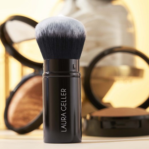 Retractable Airbrush Kabuki Brush | Travel Friendly Makeup Brush for Foundation, Blush, Bronzer and More!