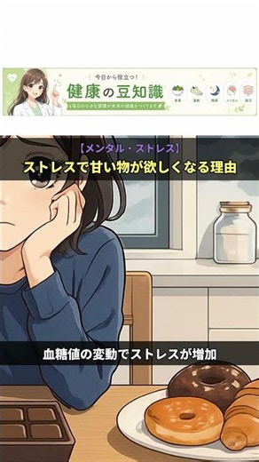 【健康の処方箋】ストレスで甘い物が欲しくなる理由