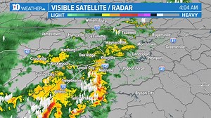 4:34 AM RADAR | Showers & storms have taken over, with light to moderate rainfall in the Valley and northern counties, while stronger thunderstorms ride up the Mountains & Foothills. Storms are moving quickly with 40 mph gusts, pea size hail and plenty of lightning. No severe storms have appeared here or nearby recently. | WBIR Weather