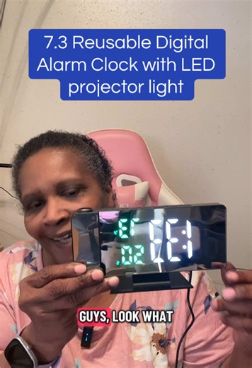 Illuminate Your Night with the 7.3 Reusable Digital Alarm Clock