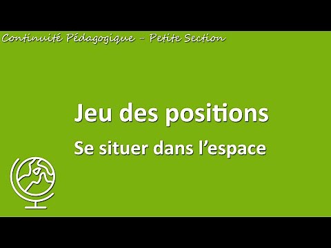 Jeu sur les positions : se situer dans l'espace .
