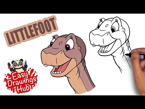 How to draw Littlefoot from The Land Before Time in 5 minutes