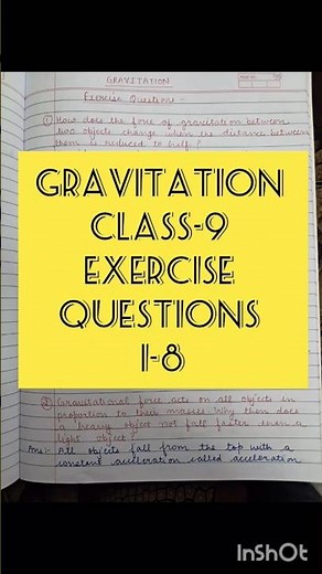 Gravitation | Exercise Questions 1-8 | Class-9 | NCERT | Science | Dr. Meenakshi Guptta | Ytshorts