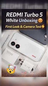 REDMI Turbo 5 White Unboxing 😍 | First Look & Camera Test 🔥⚡