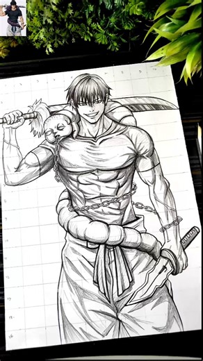 How To Draw Toji Fushiguro 🔥✍️Jujutsu Kaisen Anime Drawing #shorts #tojifushiguro #anime #art