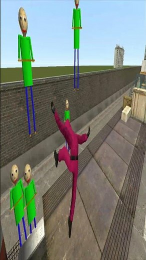 Nextbot Baldi's Basics Chase In Sunset Road | GMOD #shorts #gmod #garrymod #goldgmod #funny