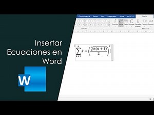 Insertar ecuaciones en Microsoft Word