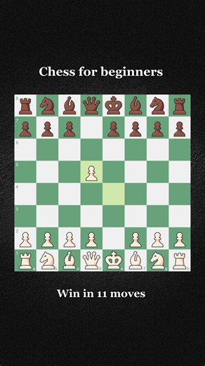 Chess for beginners. Win in 11 moves. #chess #Checkmate