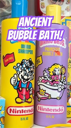 The Scent of 35-Year-Old Mario Bubble Bath #retro #toys #nintendo