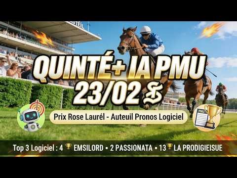 🏇🤖 Quinté IA PMU — Monday 23/02/2026 (Auteuil) — Prix Rose Laurel 🔥📊